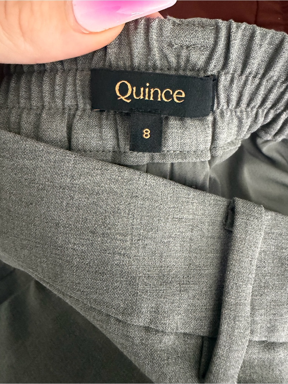 Quince Women’s Italian Virgin Wool Slim-Leg Ankle Pants in Melange Gray Size 8 - Picture 5 of 8